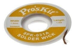 Proskit 8PK-031A 1.5mmx1.5m Lehim Sökme Fitili
