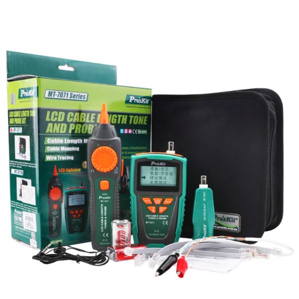 Proskit MT-7071 Kablo Mesafe Toner ve Prob Kit