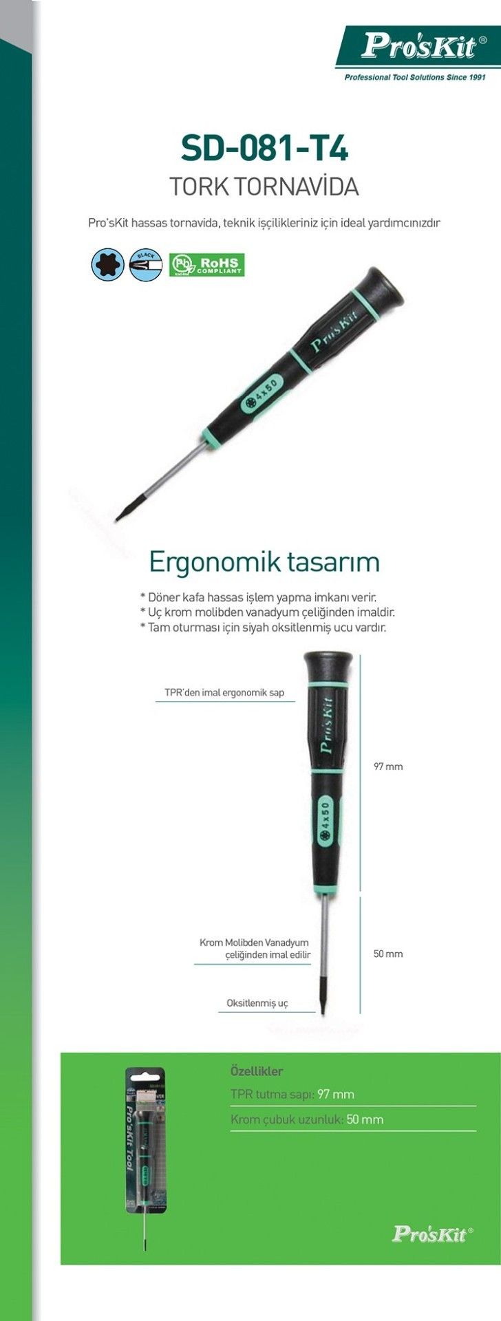 Proskit SD-081-T4 Tork Tornavida