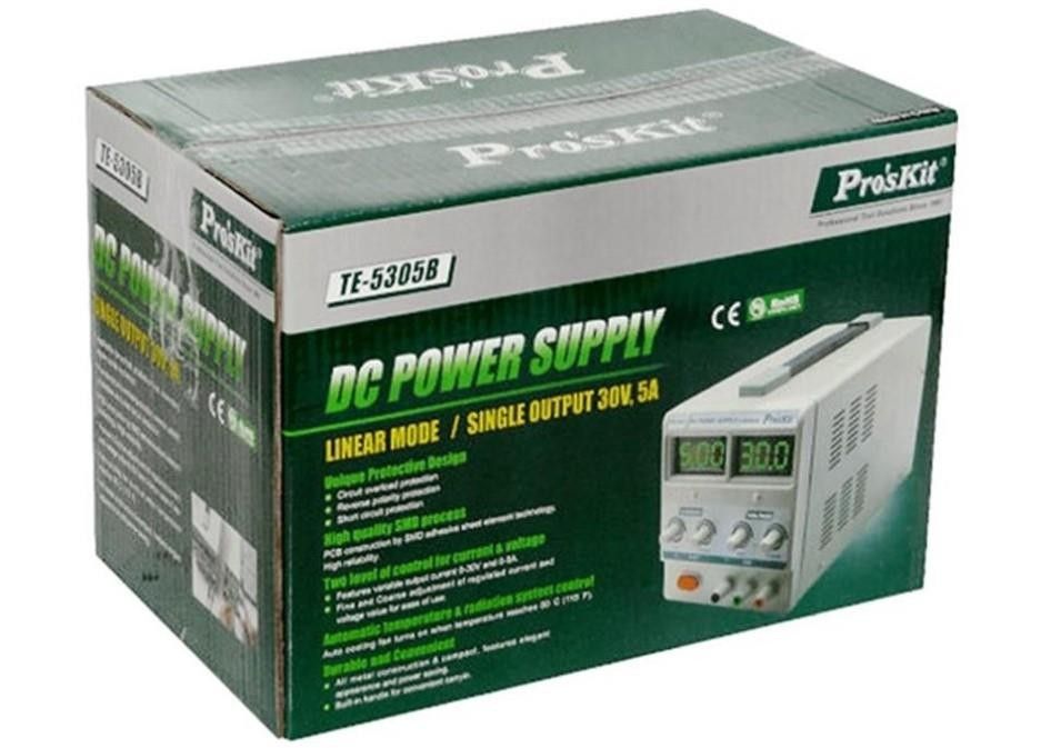 Proskit TE-5305B DC Güç Kaynağı DC 0-30V 0-5A Tek
