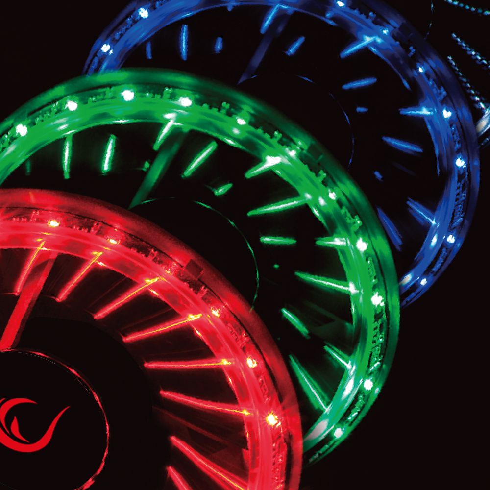 Rampage JBT-21 120x120x25mm RGB Ledli Kasa Fanı