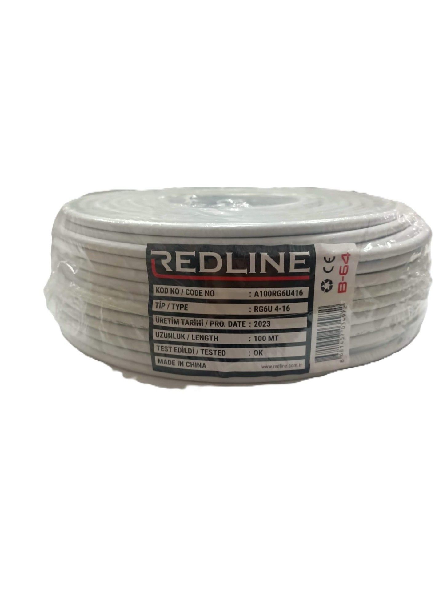 Redline B-64 RG6U 4-16 Coaxial Kablo 100m.