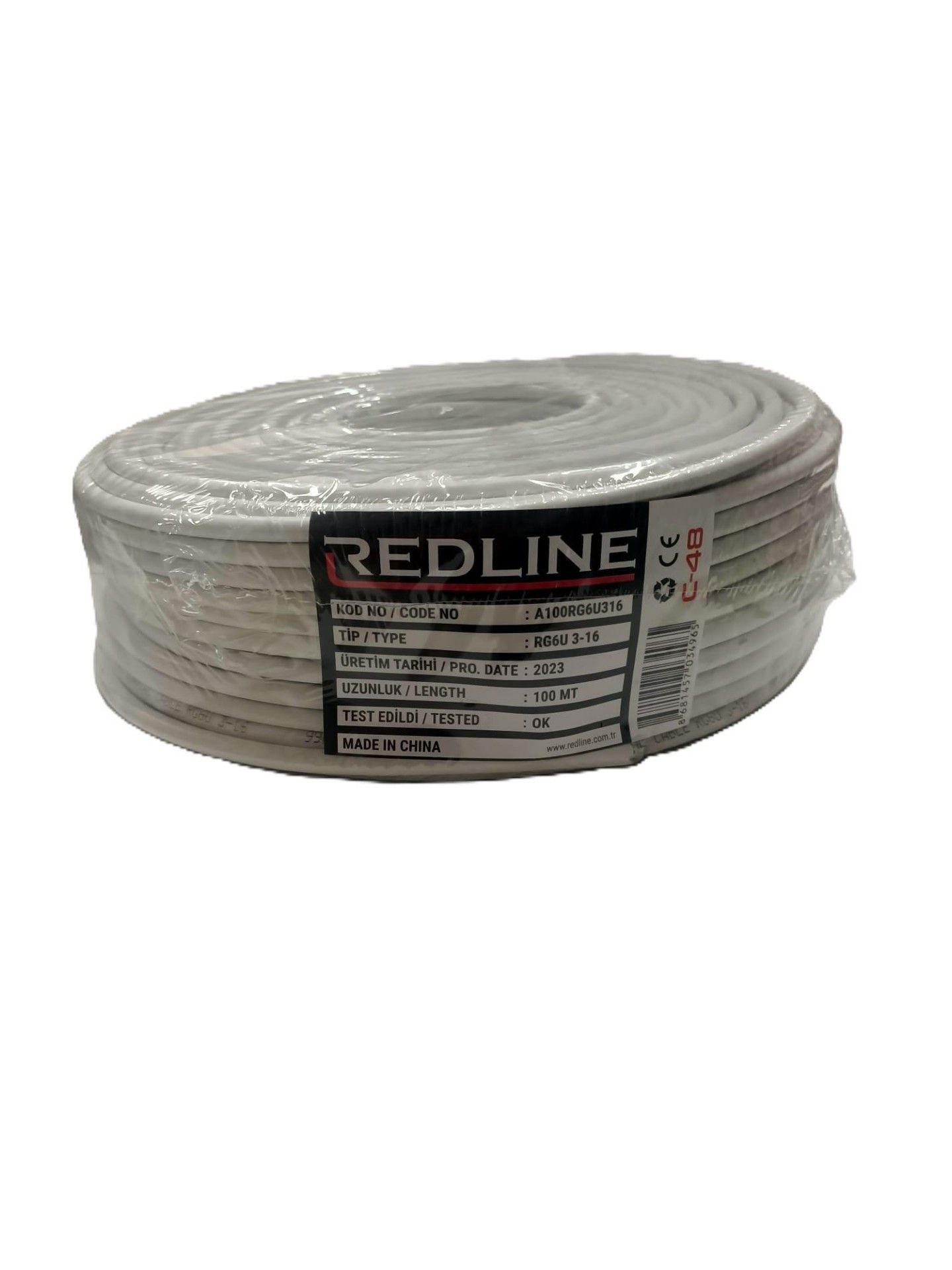 Redline C-48 RG6U 3-16 Coaxial Kablo 100m.
