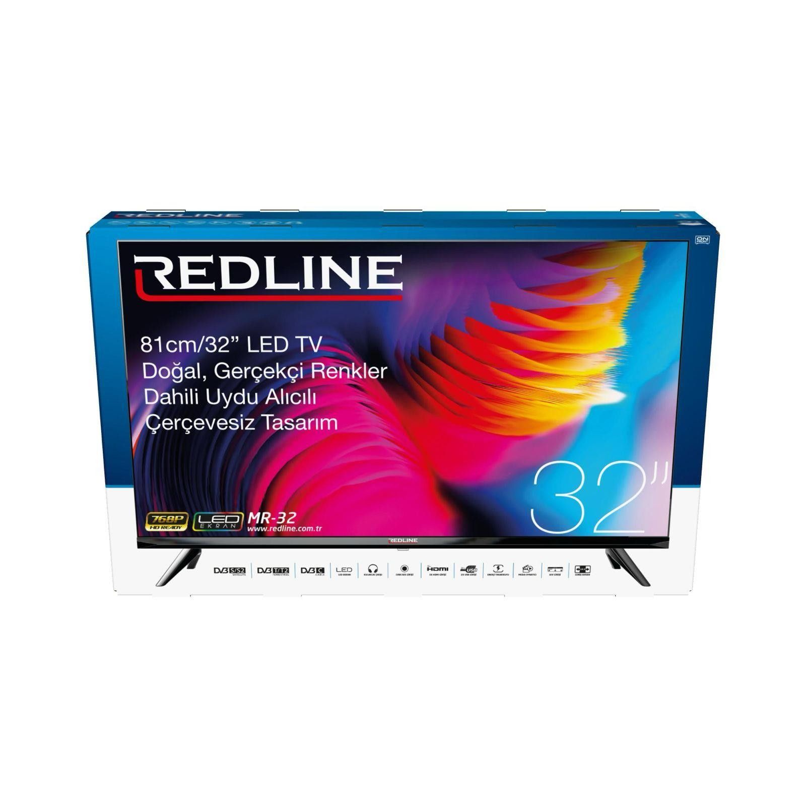 Redline MR-32 32" Uydu Alıcılı Çerçevesiz Led Tv