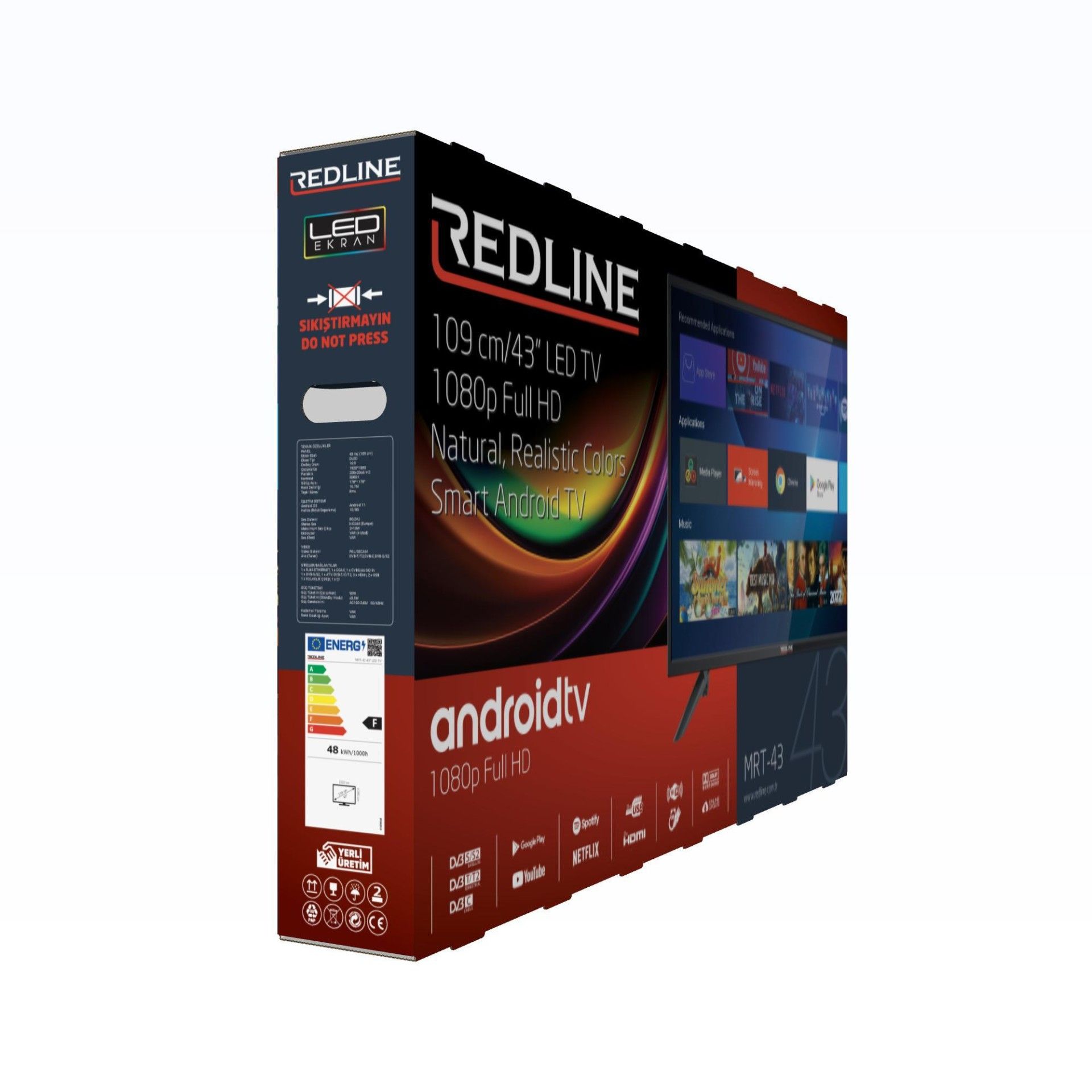 Redline MRT43 43" 109 Ekran FHD Android Smart Tv