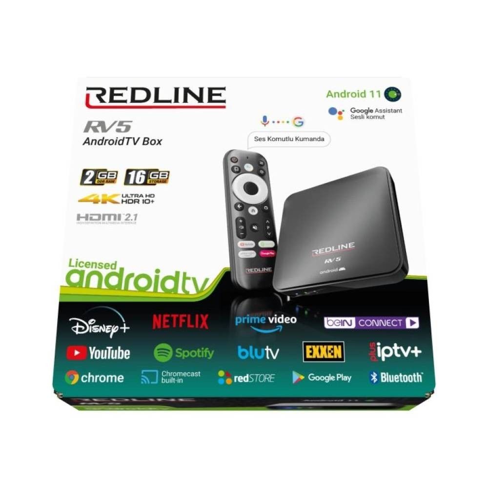 Redline RV5 2Gb 16Gb 4K Android 11 Tv Box