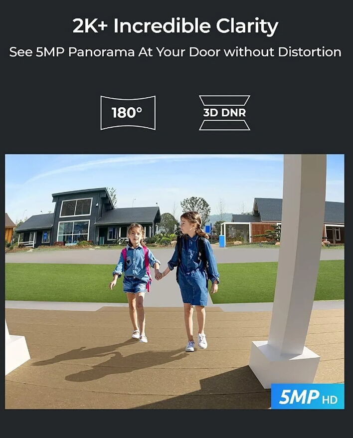 Reolink 4Mp Şarjlı Görütülü Kapı Zili