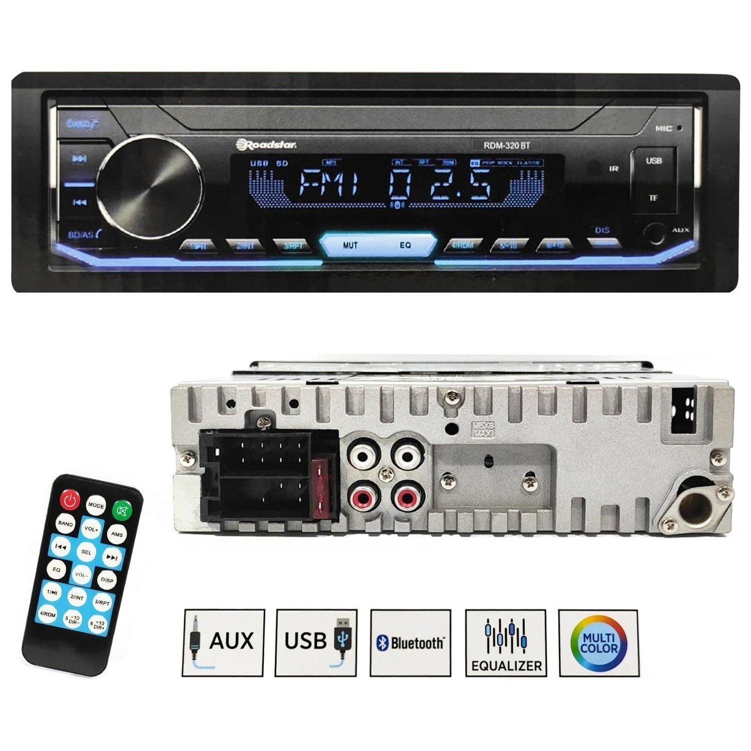 Roadstar RDM-320BT Bluetooth USB li Oto Teyp