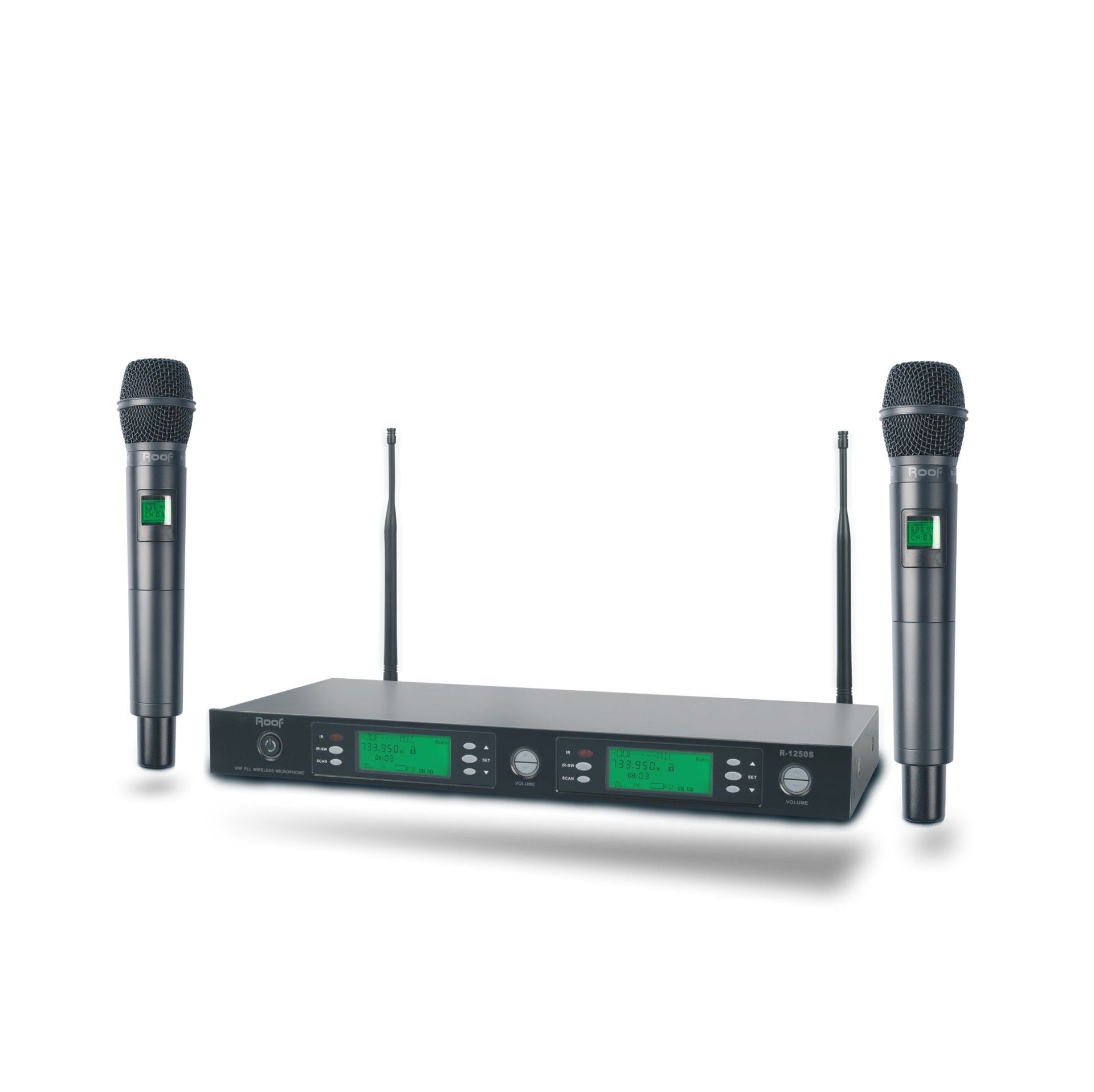 Roof R-1250 2 El 2 Kanal UHF Kablosuz Mikrofon Set