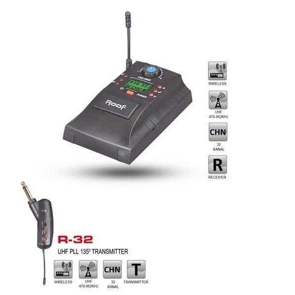 Roof R-32 UHF Kablosuz Enstrüman Mikrofonu