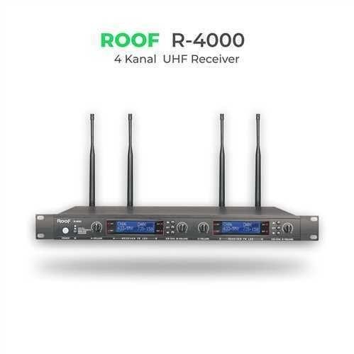 Roof R-4000 UHF 4 Kanal Telsiz Mikrofon Alıcısı