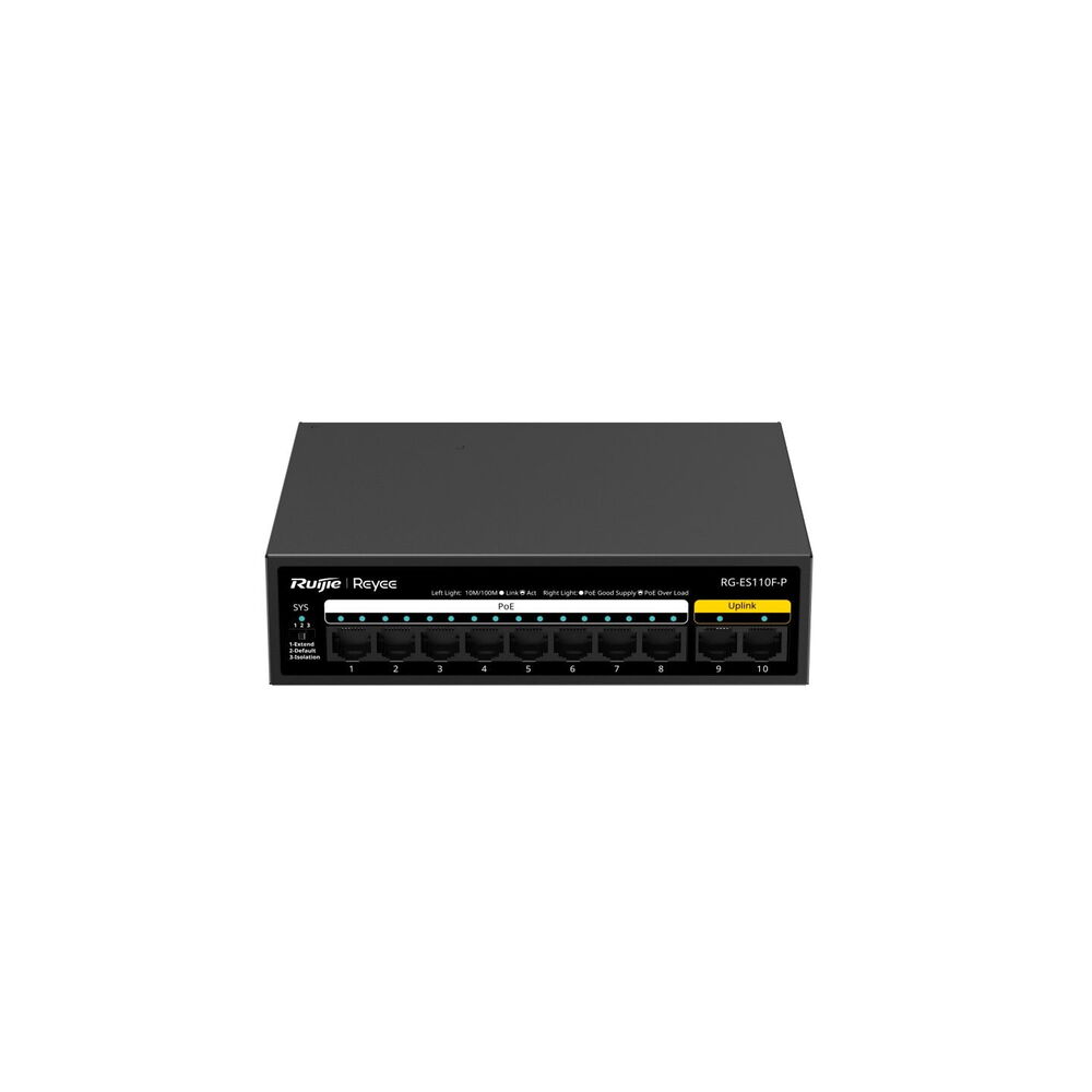 Ruijie RG-ES110F-P 8 Port 10/100 2X10/100 PoE Swit