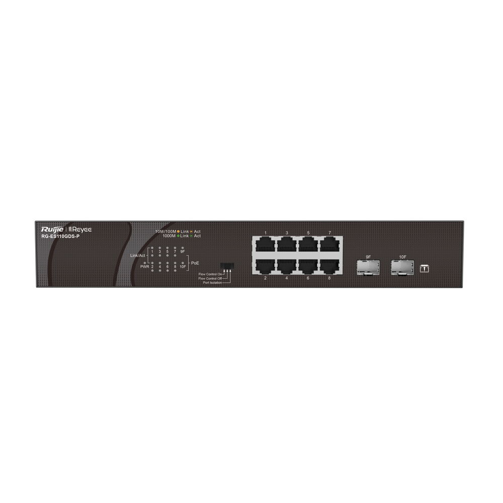 Ruijie RG-ES110GDS-P 8 Port Gigabit 2X1GB SFF PoE