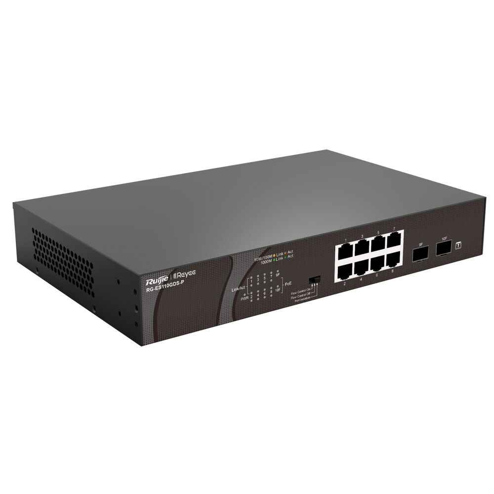 Ruijie RG-ES110GDS-P 8 Port Gigabit 2X1GB SFF PoE