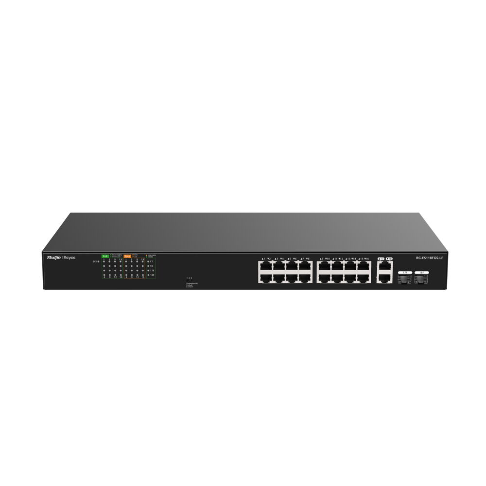 Ruijie RG-ES118FGS-LP 16 Port 10/100 2X1GB SFP Com