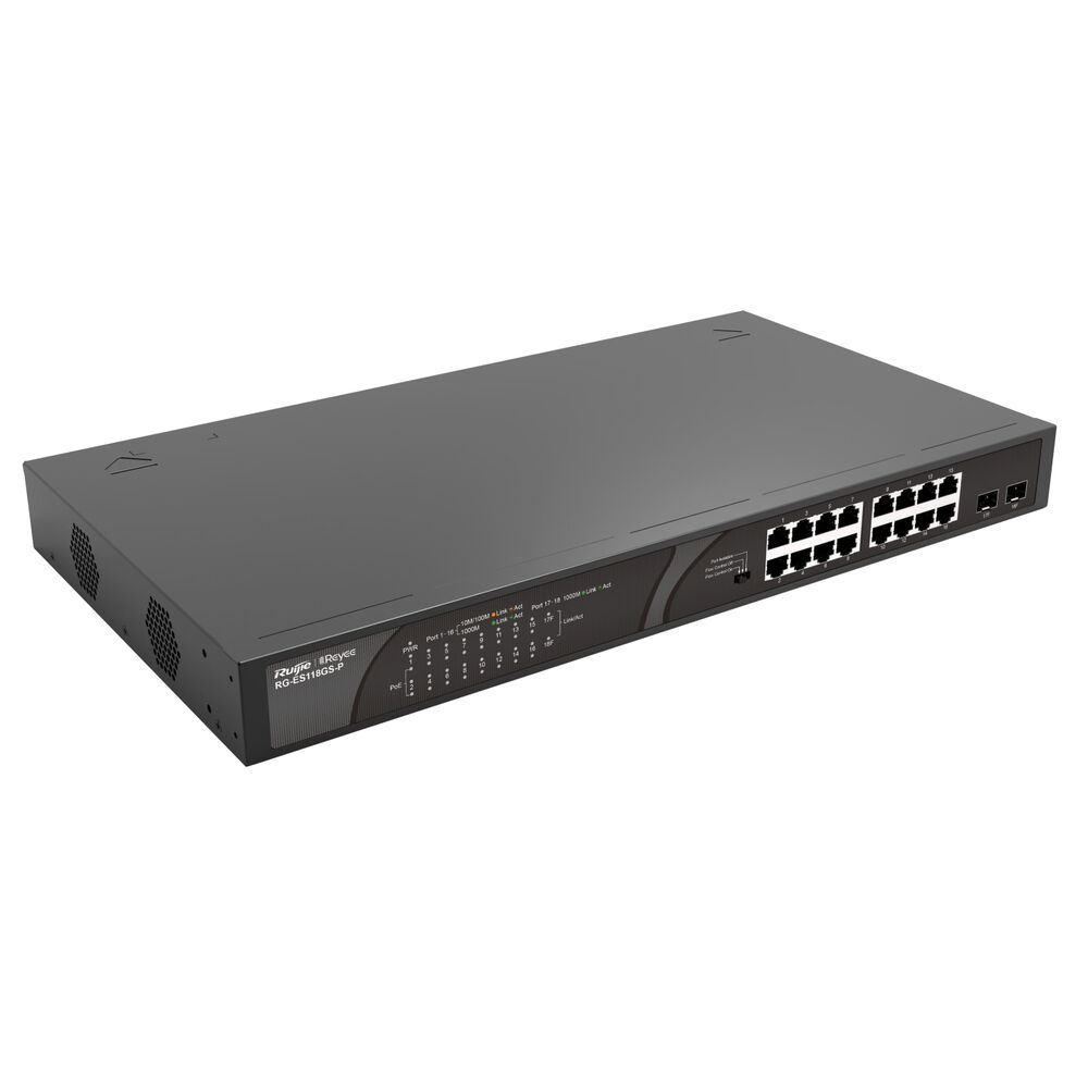 Ruijie RG-ES118GS-P-L 16 Port Gigabit 2x1GB SFP Po