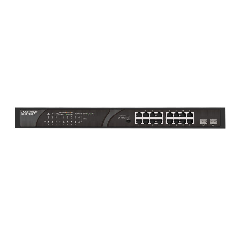Ruijie RG-ES118GS-P-L 16 Port Gigabit 2x1GB SFP Po