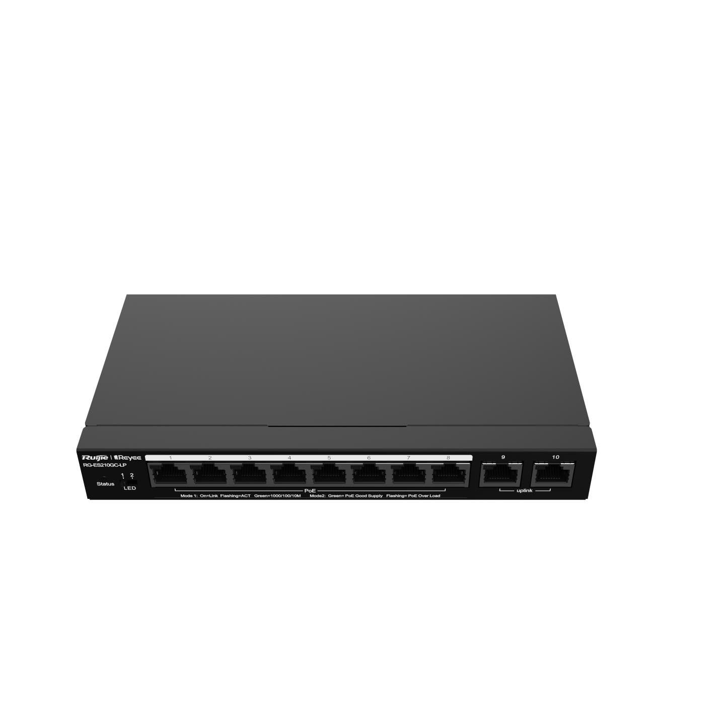 Ruijie RG-ES210GC-LP 8 Port Gigabit 2XGB UPLINK