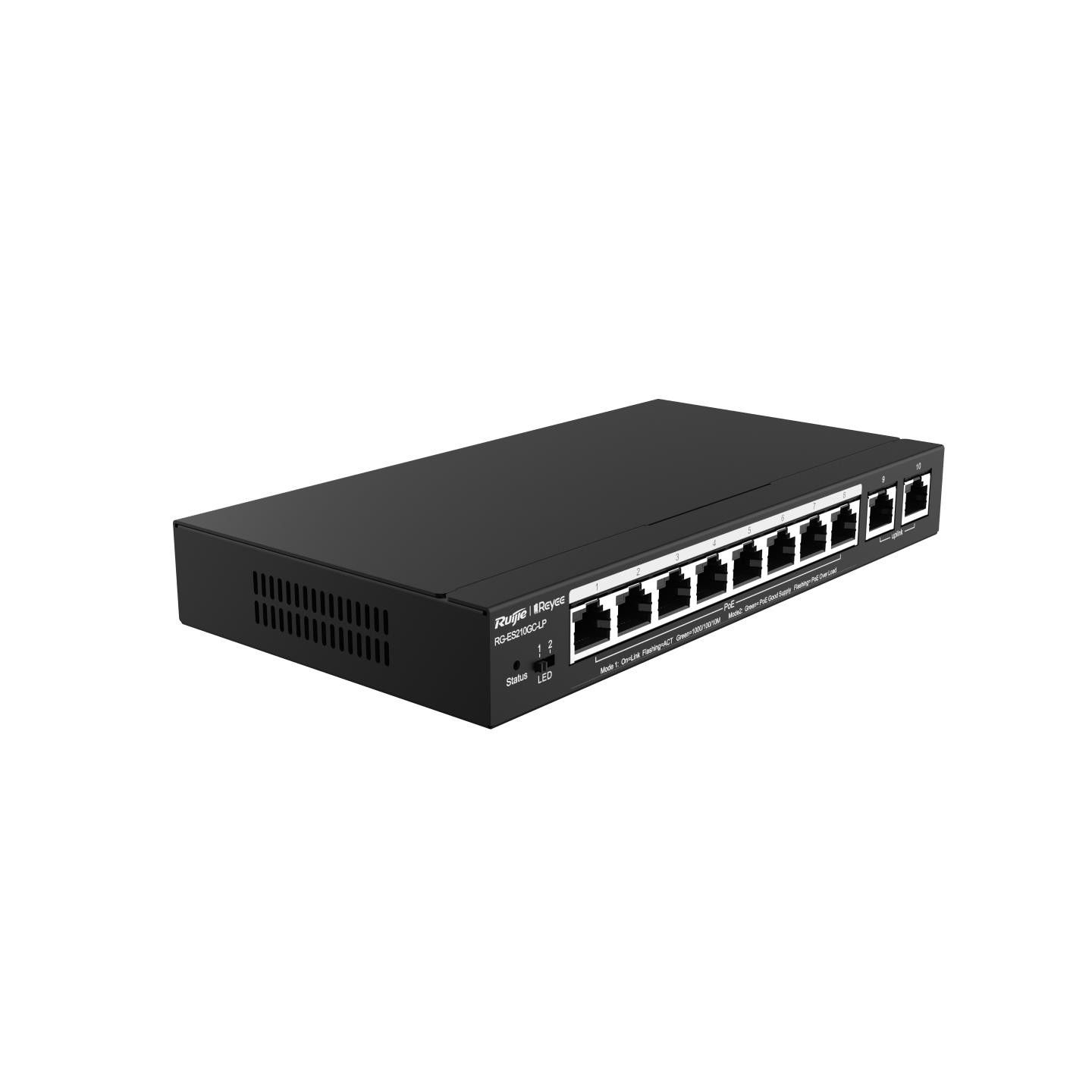 Ruijie RG-ES210GC-LP 8 Port Gigabit 2XGB UPLINK