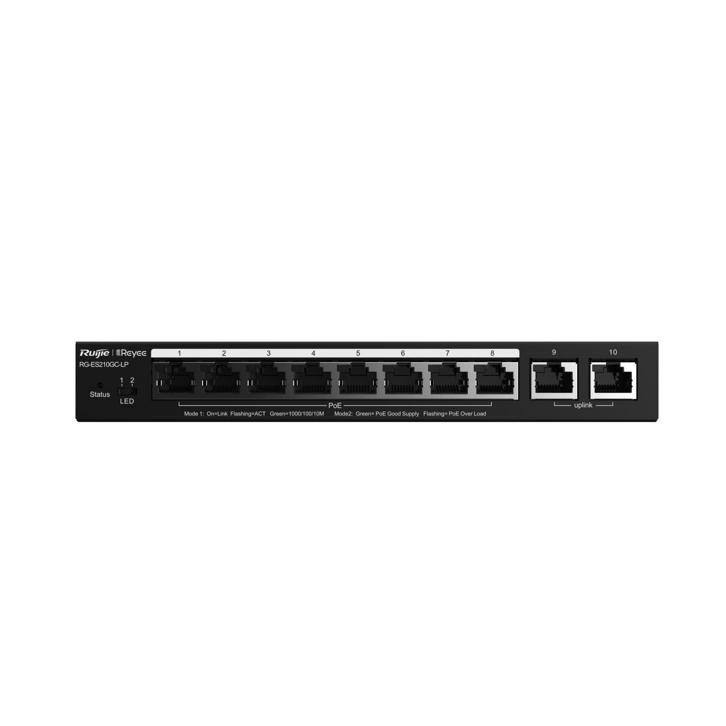 Ruijie RG-ES210GC-LP 8 Port Gigabit 2XGB UPLINK