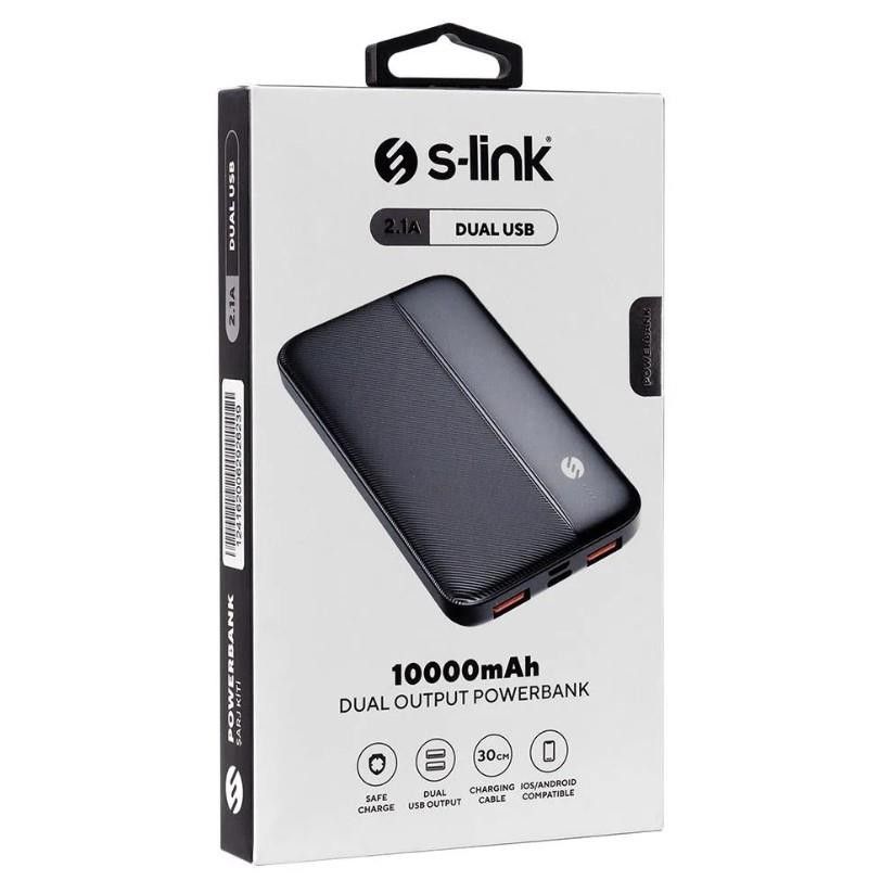 S-Link IP-G10N 10000mAh 2xUSB Siyah Powerbank