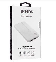 S-Link IP-G10N 10000mAh 2xUSB Beyaz Powerbank