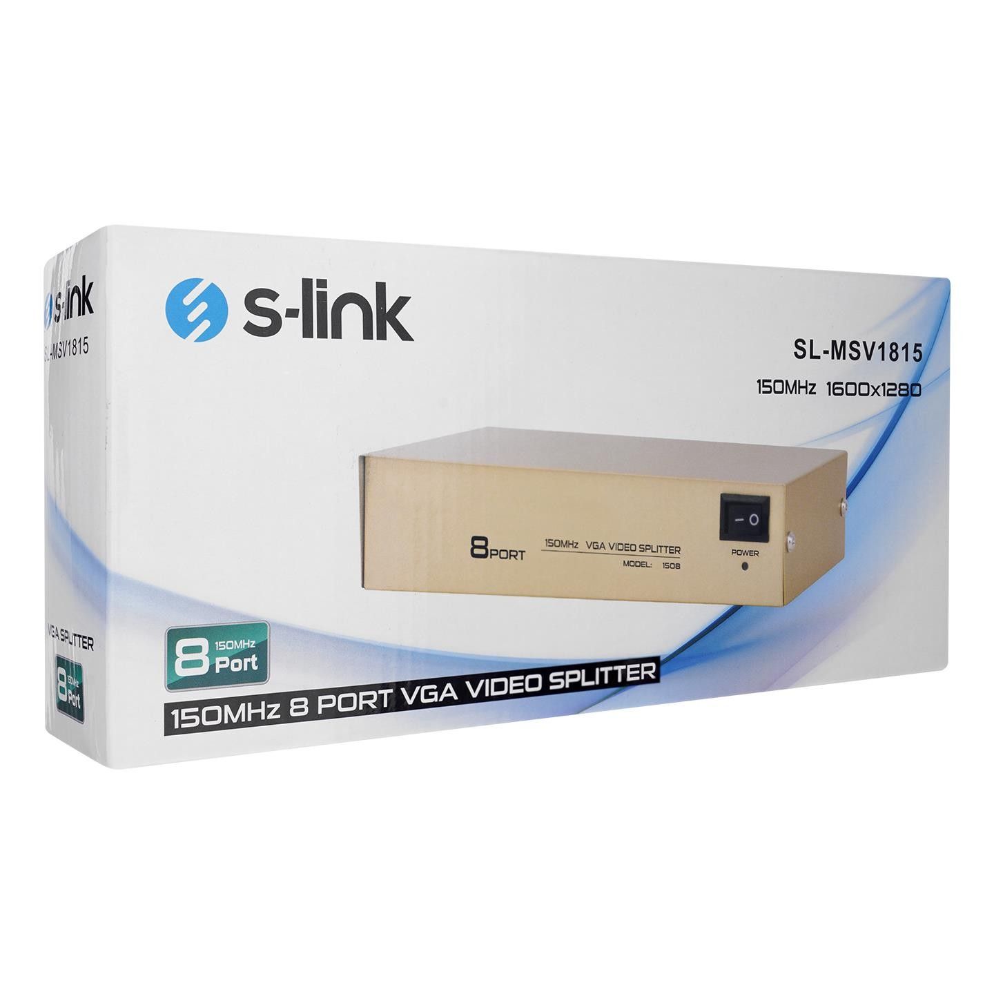 S-Link  MSV-1815 150Mhz 8Li VGA Çoklayıcı Splitter
