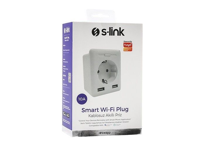 S-Link SL-04 10A Akım Kor. WiFi TUYA Akıllı Priz