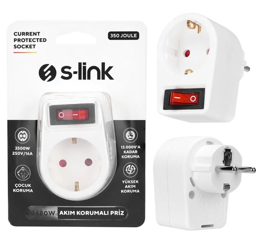 S-Link SL-05P 16A 350 Jolue Anah. Akım Kor. Priz