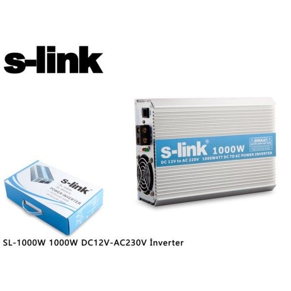 S-Link SL-1000W 1000W DC 12V-230V İnvertör