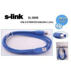 S-Link SL-3040 Usb 3.0 1.5m Yazıcı Kablosu