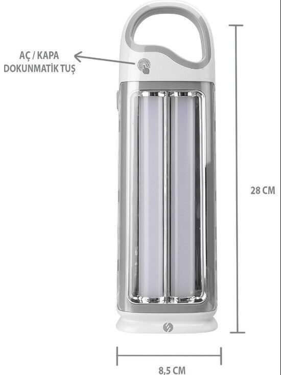 S-Link SL-3655 Grey 2400mAh 5V/1A Ledli Işıldak