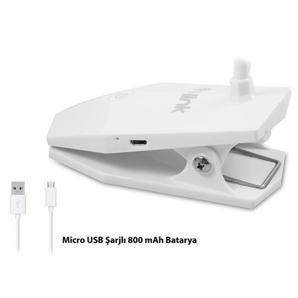 S-Link SL-8720 Usb Şarjlı 14 Ledli Masa Lambası