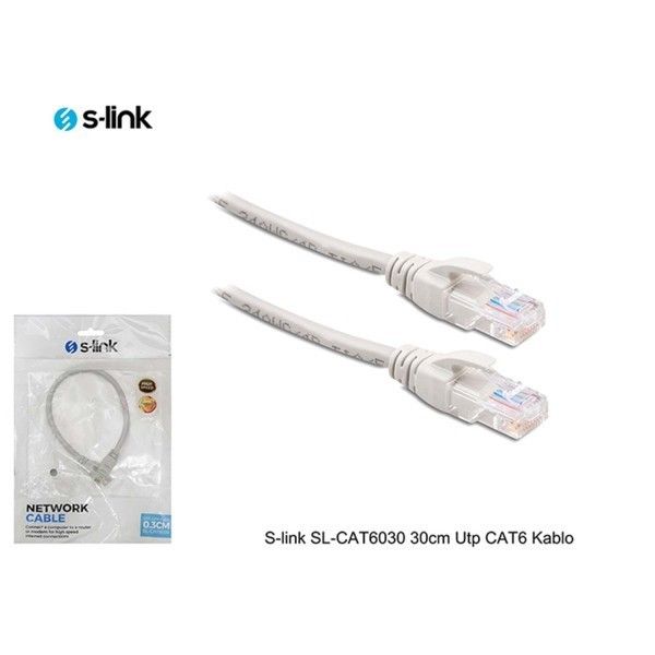 S-Link SL-CAT6030 30cm Utp Cat6 Patch Kablo