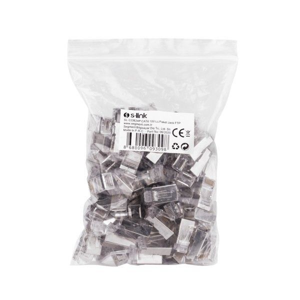 S-Link SL-COB24P Cat6 Konnektör (100 lü Paket)