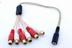 S-Link SL-DC56 6 RCA Dişi 3.5 mm Stereo Dişi Kablo