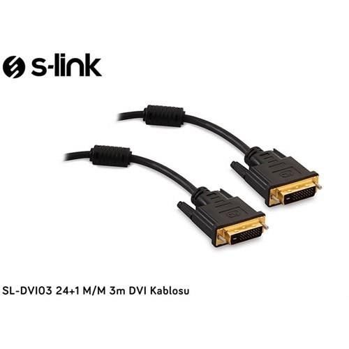 S-Link SL-Dvi03F 24+1 Erkek-Dişi 3 Metre Kablo