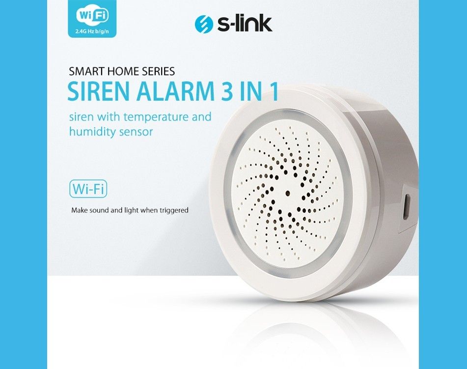 S-Link SL-EG03 Kablosuz Isı ve Nem Sireni