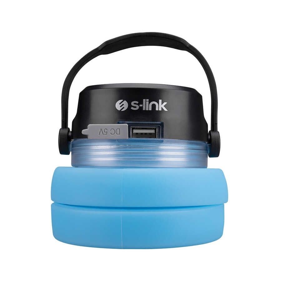 S-Link SL-F187 Şarjlı Güneş Panelli Kamp Feneri