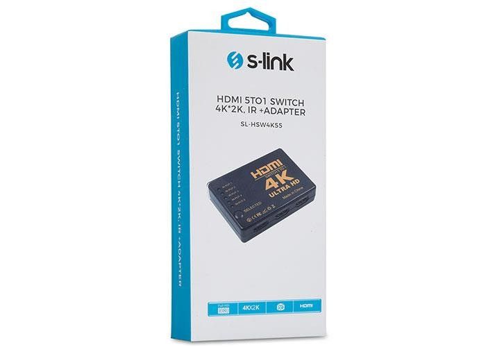 S-Link SL-HSW4K55 5 li Hdmi Switch