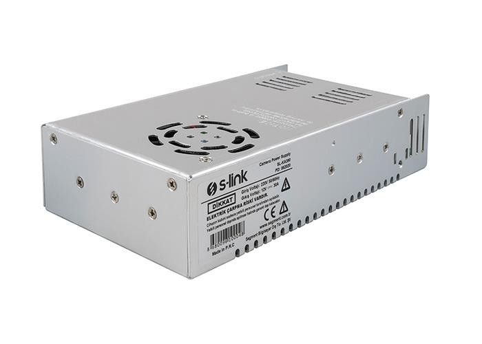 S-Link SL-KA390 12V 30A 360W Metal Kasa Adaptör