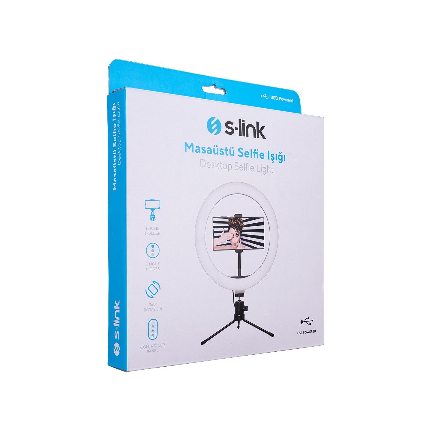 S-Link SL-SF200 10" Telefon Tutuculu Halka Led