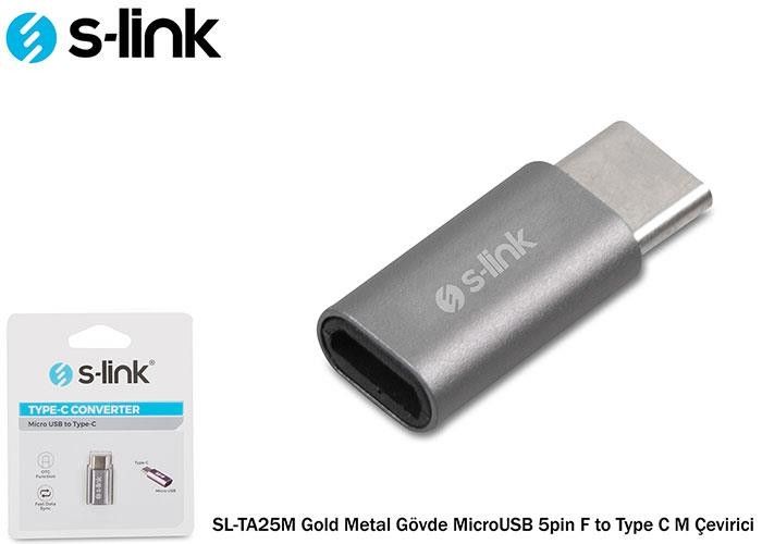 S-Link SL-TA25M Micro Usb Dişi Type-C Erkek Çeviri