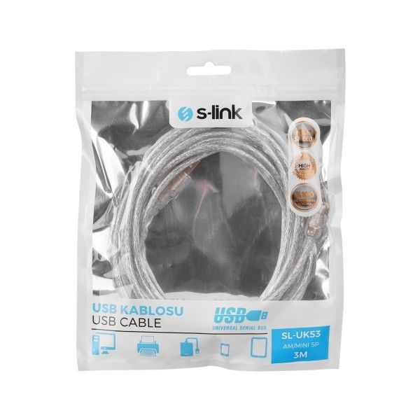 S-Link SL-UK53 Usb 2.0 3m 5 Pin Kamera Kablosu