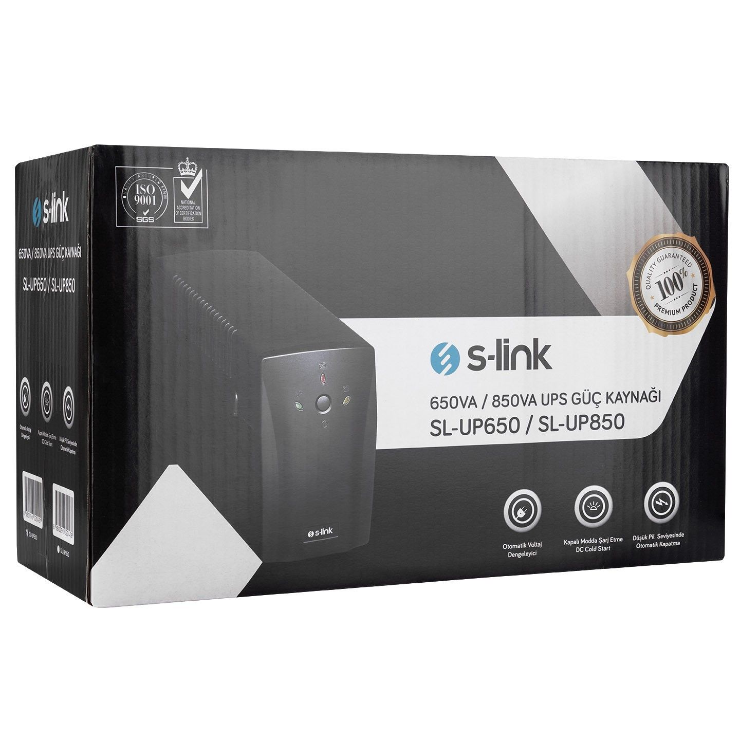S-link SL-UP650 650VA Ups Siyah Güç Kaynağı