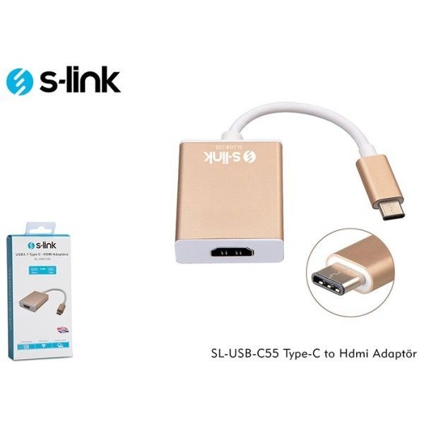 S-Link SL-USB-C55 Type C to Hdmi Dişi Adaptör