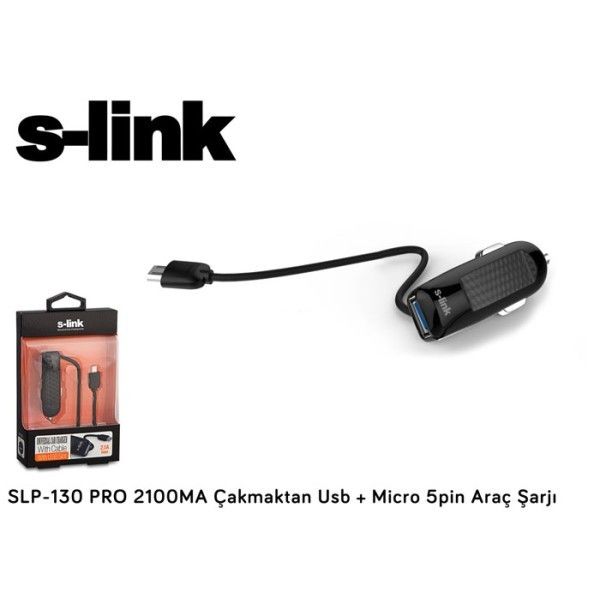 S-Link SLP-130 2.1A Micro Usb Araç Şarj Cihazı