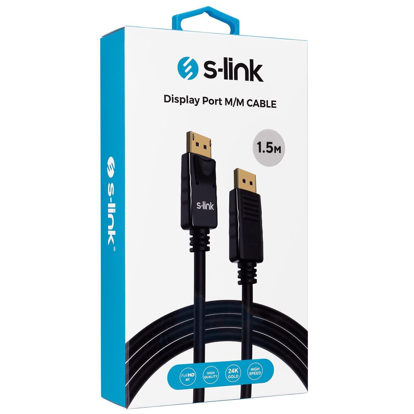 S-Link SLX-460 DisplayPort Erkek-Erkek Kablo 1.5Mt