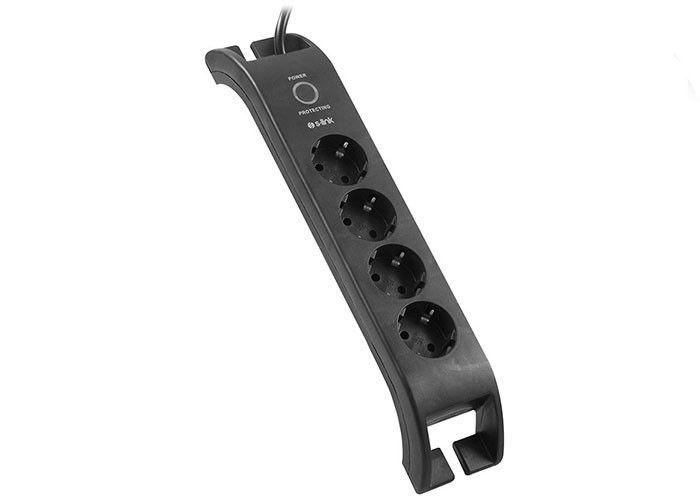 S-Link SPG3040 2m Siyah 3x1.5mm 4 lü Akım Kor.Priz