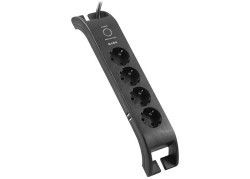 S-Link SPG3041 2m Siyah 3x1.5mm 4 lü Akım Kor.Priz